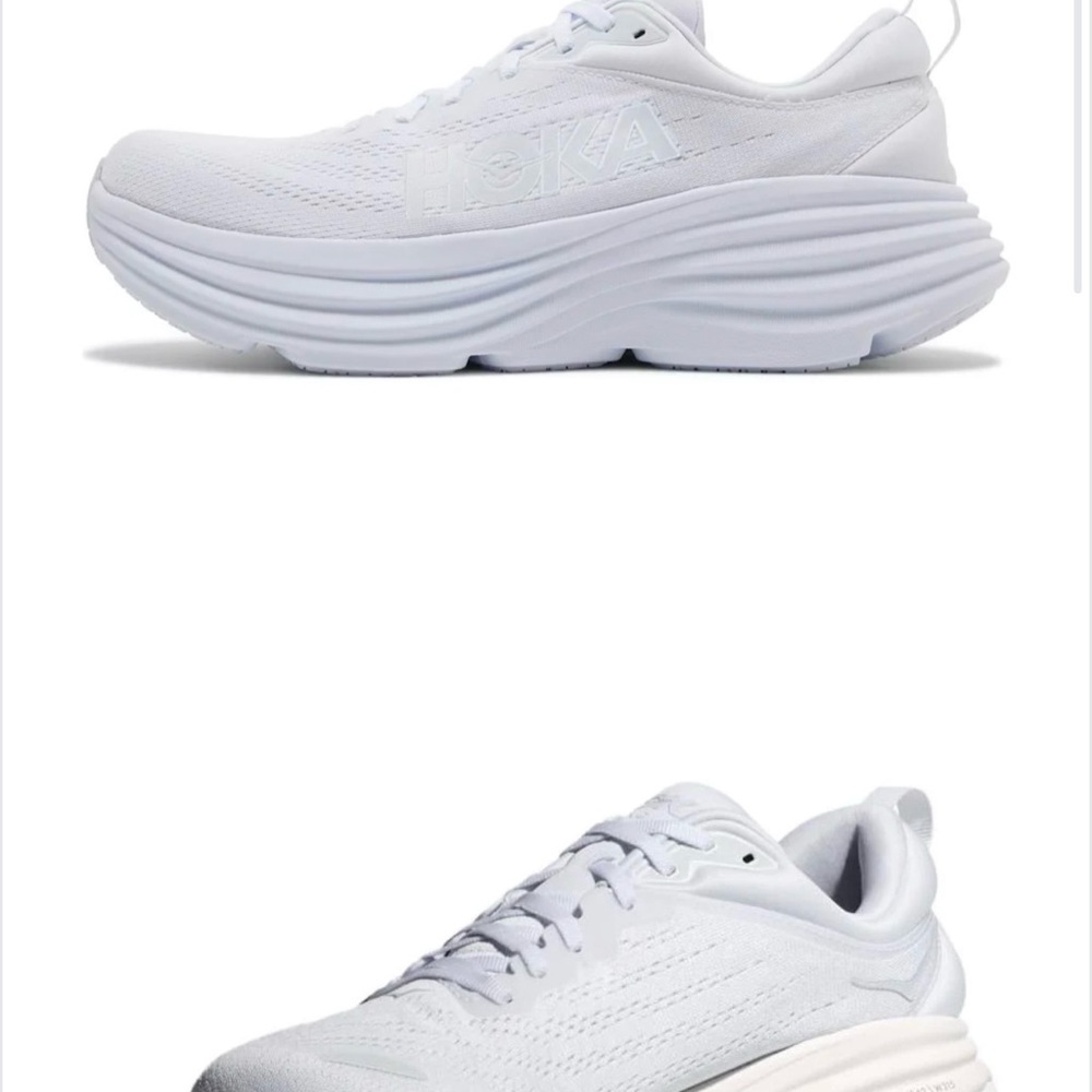 Hoka Men White Running Shoes